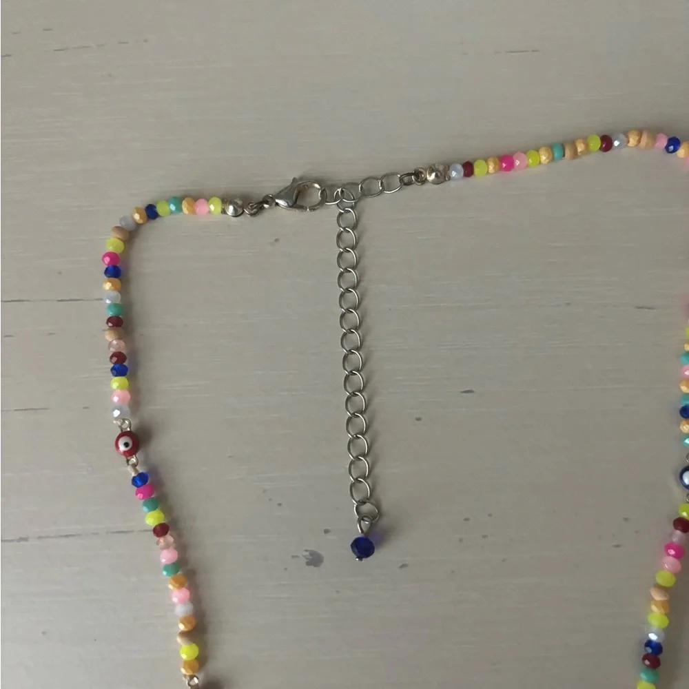 Francesca’s multicolor beaded evil eye necklace - Picture 3 of 3
